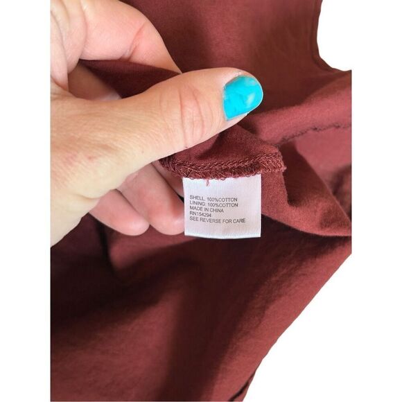 Evereve Midi Dress Belted size S Rust Brick brown - Picture 11 of 12